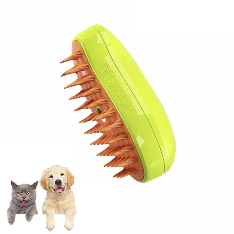 Premium Steam Pet Brush for Dogs & Cats