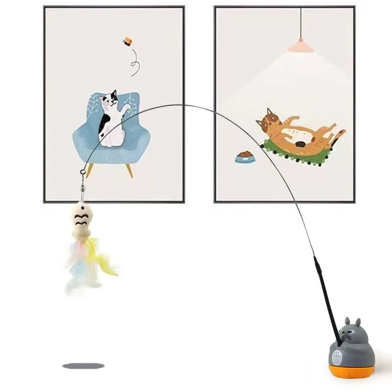 Cat funny cat stick