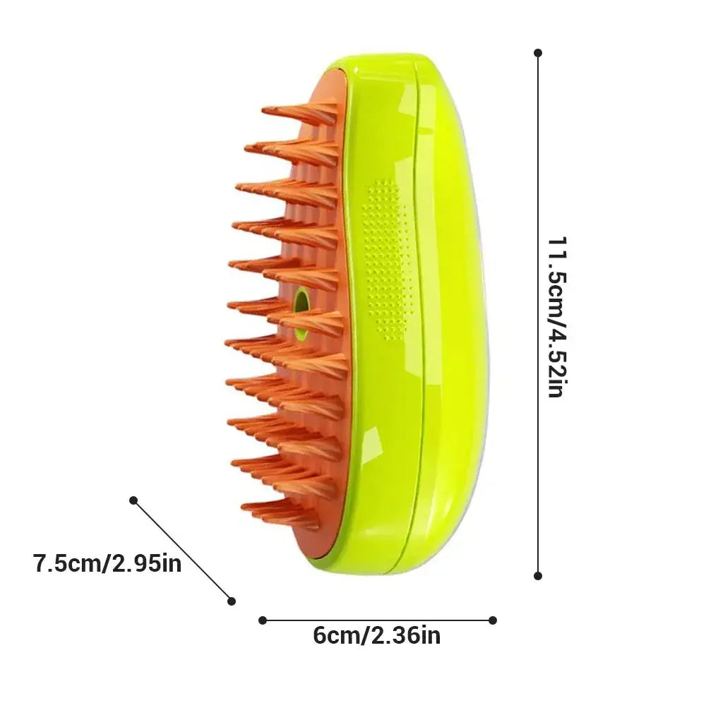 Premium Steam Pet Brush for Dogs & Cats