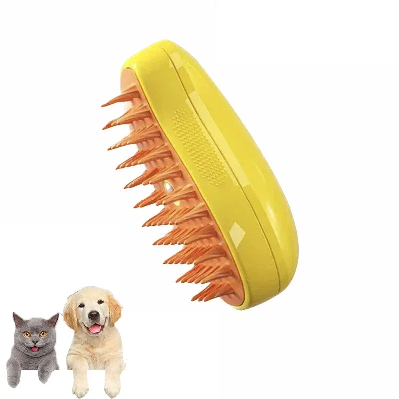 Premium Steam Pet Brush for Dogs & Cats