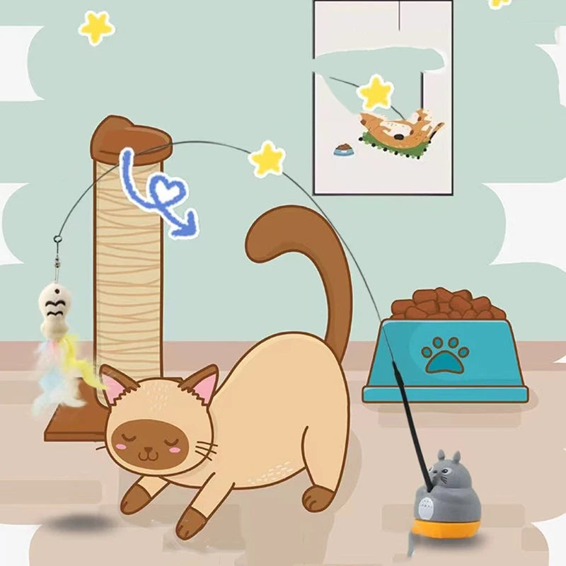 Cat funny cat stick