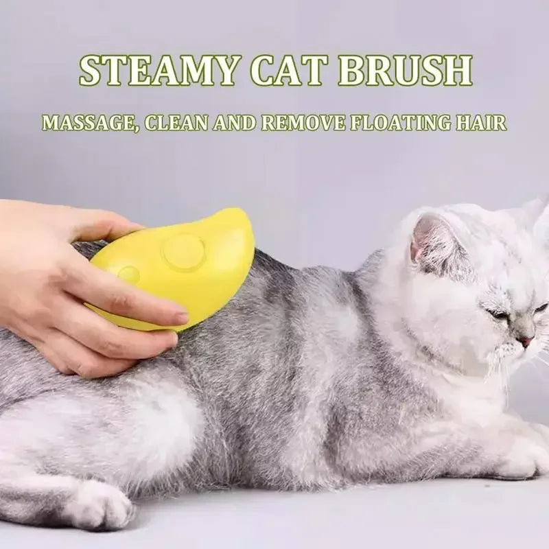 Premium Steam Pet Brush for Dogs & Cats