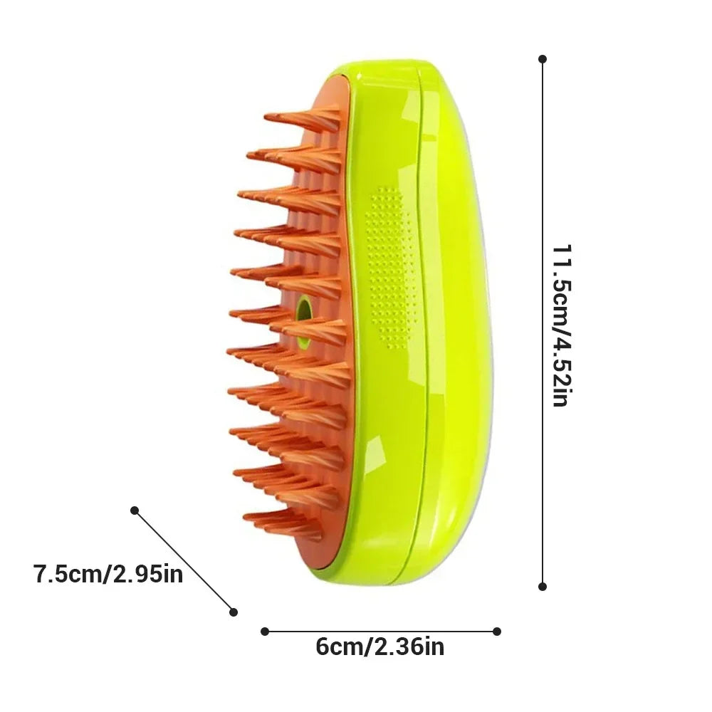 Premium Steam Pet Brush for Dogs & Cats